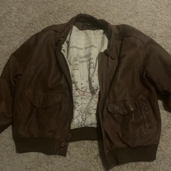 Men’s 2x Men’s Brown Leather Jacket Vintage - Picture 1 of 3